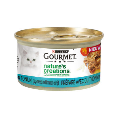 Gourmet Nature's Creations - Tonijn - 48 x 85 gram - natvoer katten