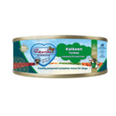 24x Renske Blik Vers Gestoomd Complete Menu Senior Kalkoen Graanvrij 95 gr - natvoer honden