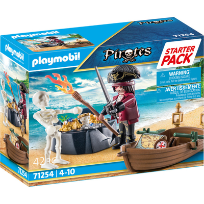 PLAYMOBIL Pirates Starterpack Piraat met Roeiboot - 71254