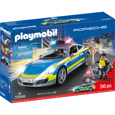 PLAYMOBIL Porsche 911 Carrera 4S Politie - wit - 70066