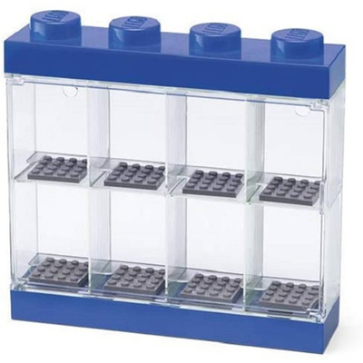 LEGO vitrine 8 mini-figuren 18 x 19 cm polypropeen blauw