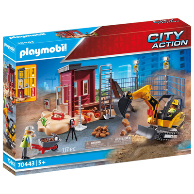 PLAYMOBIL City Action Mini graafmachine met bouwonderdeel - 70443