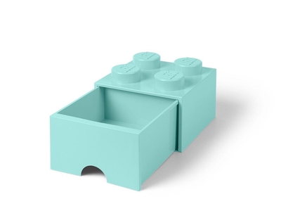LEGO LEGO Felazuurblauwe opslagsteen met 4 noppen en een lade