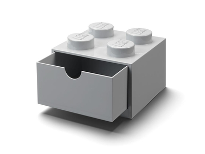 LEGO - Opbergbox Bureaulade Brick 4 - Kunststof - Grijs