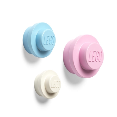 LEGO Ophanghakenset - wit, lichtblauw, roze