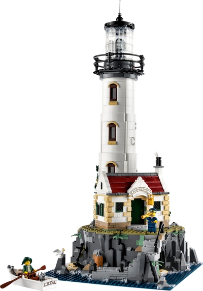 LEGO Ideas Gemotoriseerde vuurtoren met Lichtjes, Modelbouwset voor Volwassenen - 21335
