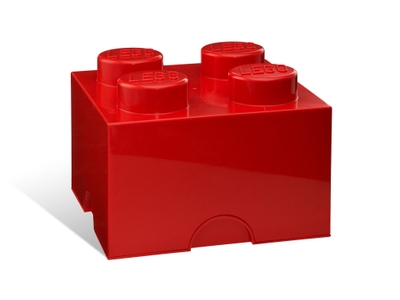 LEGO Opbergsteen met 4 noppen - rood