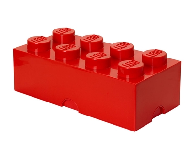LEGO Opbergsteen met 8 noppen - rood