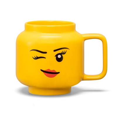 LEGO Grote keramische mok met knipogend meisjeshoofd