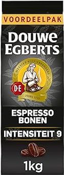 Douwe Egberts Koffiebonen Espresso 4 Kilogram - Intensiteit 09/09 - Dark Roast Koffie - 4 x 1000 Gram