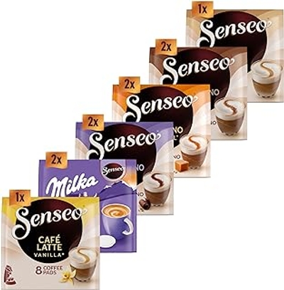 Senseo Koffiepads Variatiepakket Melkvarianten 80 Pads Voor Senseo Koffiepadmachines - met veel smaken