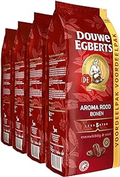 Douwe Egberts Koffiebonen Aroma Rood  - 4 x 1000 Gram