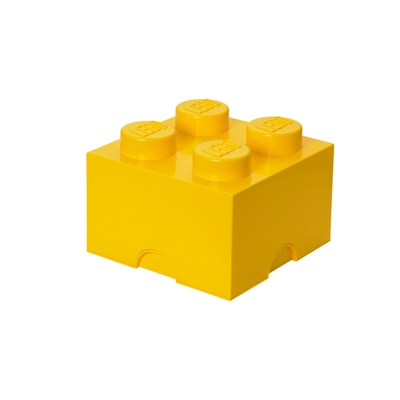 LEGO Opbergsteen met 4 noppen - geel