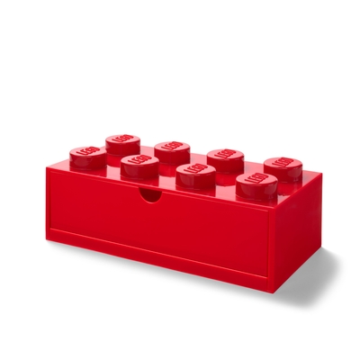 LEGO - Opbergbox Bureaulade Brick 8 - Kunststof - Rood