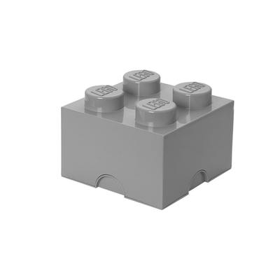LEGO Opbergsteen met 4 noppen - steengrijs