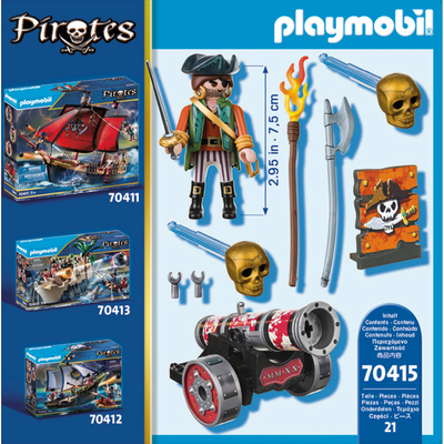 PLAYMOBIL Pirates Piraat met kanon - 70415