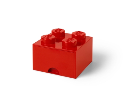 LEGO Rode opbergsteen met 4 noppen
