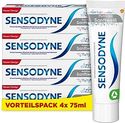Sensodyne MultiCare Tandpasta, zacht wit, 4 x 75 ml, dagelijkse tandpasta met fluoride, voor pijngevoelige tanden