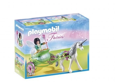 Eenhoornkoets met Vlinderfee / Fée Papillon avec calèche et licorne