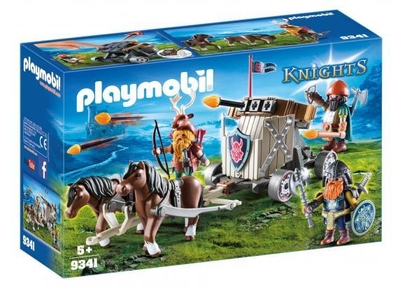 PLAYMOBIL  Mobiele ballista met ponys en dwergen - 9341