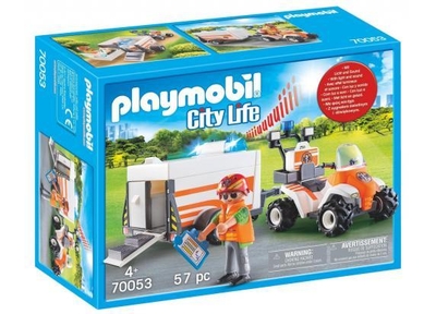 PLAYMOBIL - PLAYMOBIL Citylife 70053 Eerste hulp quad met trailer