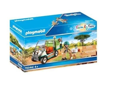 PLAYMOBIL Family Fun Dierenverzorger met voertuig - 70346