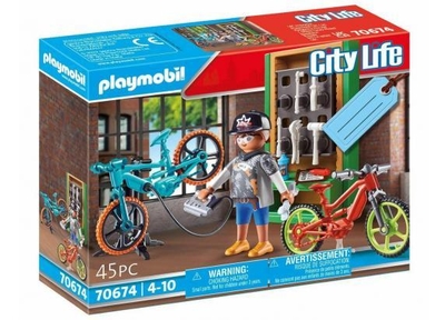 PLAYMOBIL - PLAYMOBIL Citylife 70674 Geschenkset - E-bike werkplaats