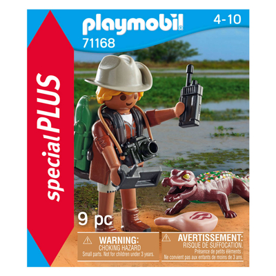 PLAYMOBIL Special plus Onderzoeker met jonge kaaiman - 71168