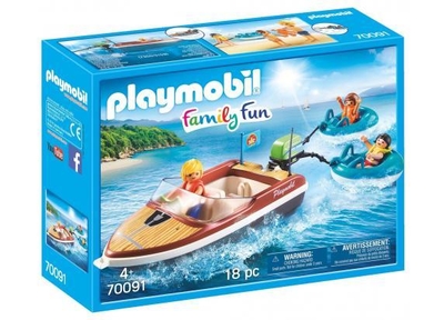 PLAYMOBIL  Motorboot met funtubes - 70091