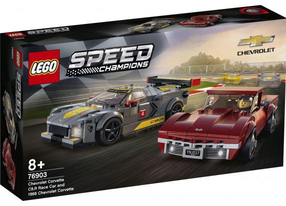 LEGO - Speed Champions 76903 LEGO Speed Champions Chevrolet Corvette C8.R racewagen en 1968 Chevrolet Corvette