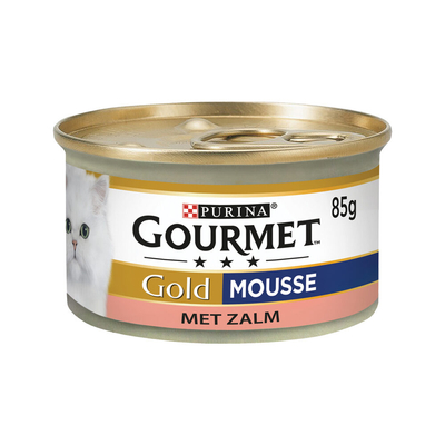 GOURMET Gold Mousse - Zalm - 48 x 85 gram - natvoer katten
