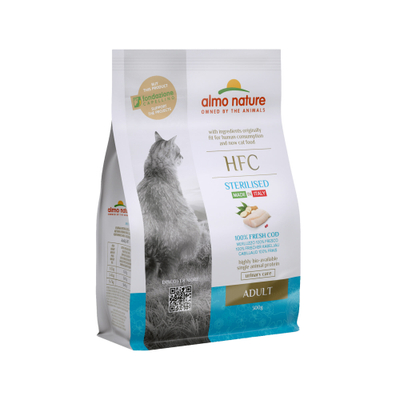 Almo Nature HFC Adult Sterilised Kattenvoer - Kabeljauw - 300 g - kattenbrokken