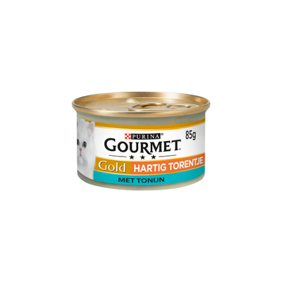 GOURMET Gold Hartig Torentje - Tonijn - 48 x 85 gram - natvoer katten