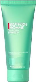 Biotherm Homme Aquapower Shower Gel, verkwikkende douchegel voor mannen met Life Plankton, voor een verfrissende en gehydrateerde huid, lichaam en haar, 200 ml