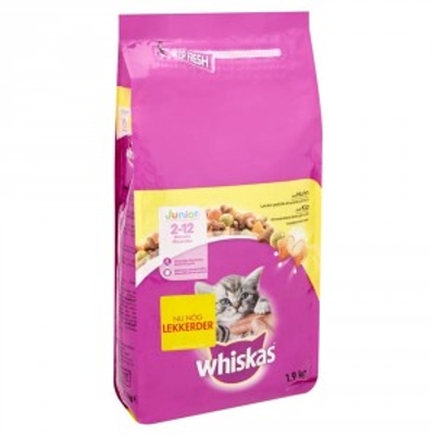 Whiskas droog junior kip kattenvoer 1,9 kg kattenbrokken