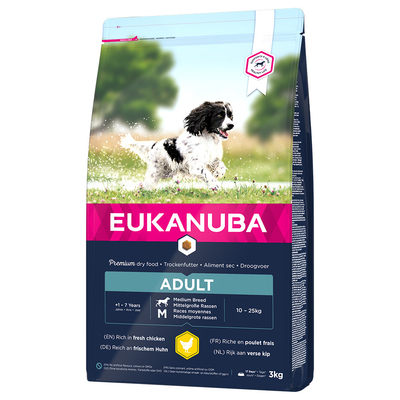 Eukanuba Adult Medium Breed Kip Hondenvoer 2 x 3 kg - hondenbrokken
