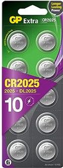 GP Extra Lithium knoopcel batterijen CR2025 | 10 stuks knoopcellen CR2025 3V