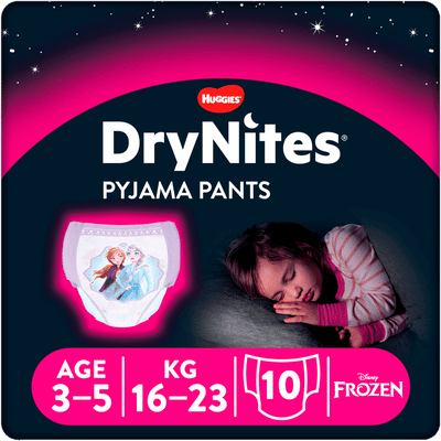 Huggies DryNites Pyjama Pants meisjes 3-5 jaar - 10 stuks
