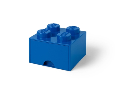 LEGO Blauwe opbergsteen met 4 noppen