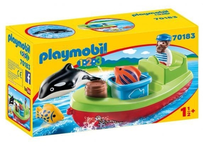 PLAYMOBIL 1.2.3  Vissersboot - 70183