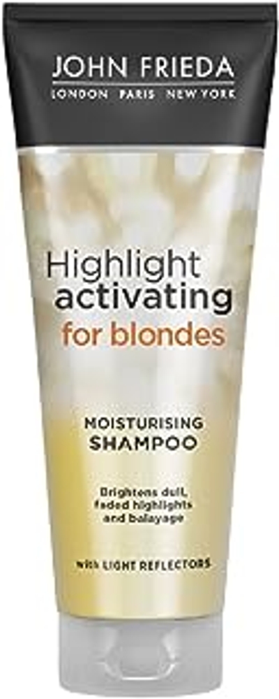 John Frieda Sheer Blonde Highlight Activating Moisturising Shampoo met Avocado-olie voor blond haar, 250 ml