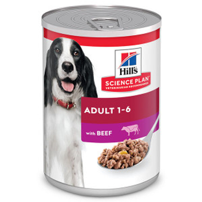 Hill's Adult met rund 24 x 370 gr - natvoer honden