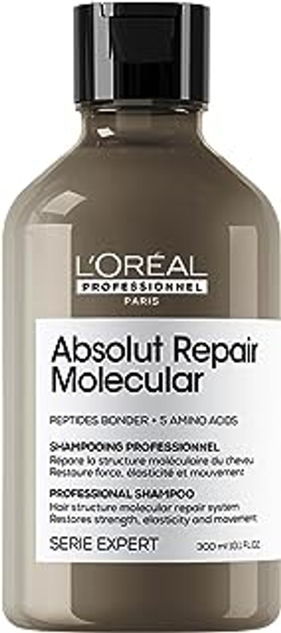 L’Oréal Professionnel Absolut Repair Molecular Shampoo - Voor beschadigd haar - Rijke, herstellende formula – 300ml