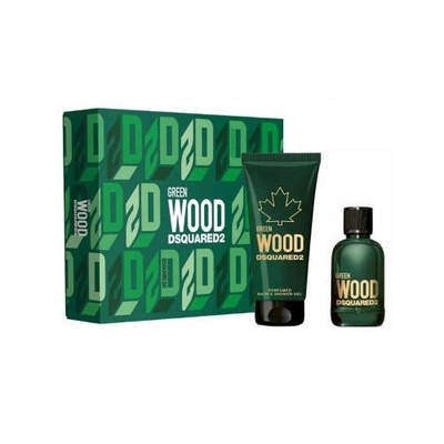 Dsquared² Green Wood Giftset - 100 ml eau de toilette spray + 100 ml showergel - cadeauset voor heren