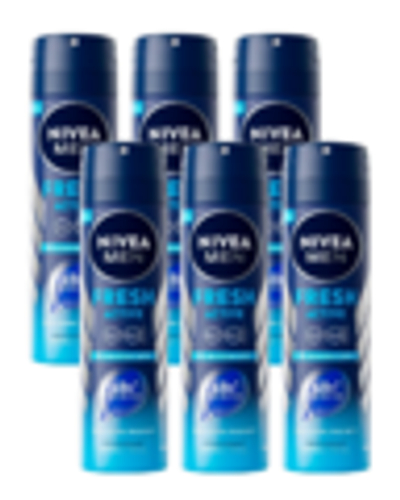 Nivea Men Fresh Active Deodorant Spray Voordeelverpakking 6x150 ml