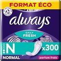 Always Daily Fresh 300 inlegkruisjes voor dames, met een frisse geur om niets anders dan frisheid en bescherming te ruiken, Eco