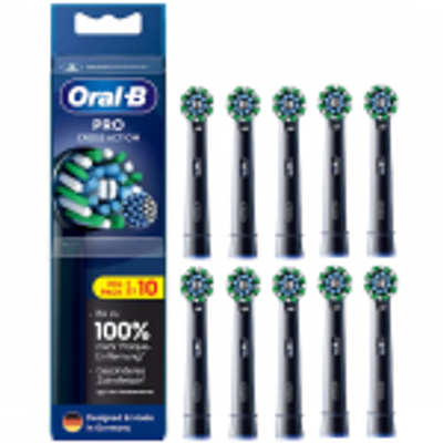Oral-B CrossAction Black  opzetborstels - 10 stuks