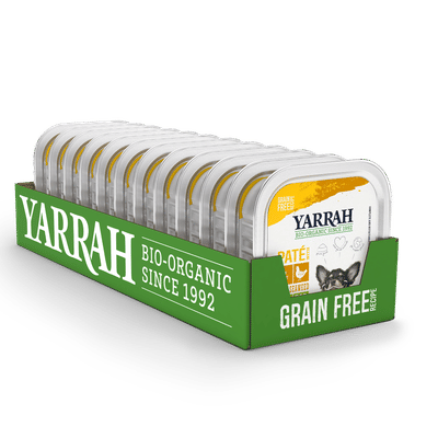Yarrah biologisch hondenvoer paté met kip en zalm - 12x 150g - natvoer honden