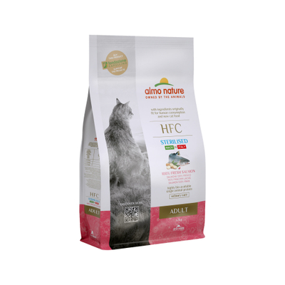 Almo Nature HFC Adult Sterilised Kattenvoer - Zalm - 1,2 kg - kattenbrokken