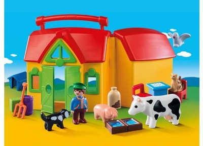 Playmobil 1-2-3 Meeneemboerderij met dieren